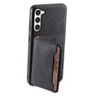 For Samsung Galaxy S23+ 5G Denior D13 Retro Texture Leather MagSafe Card Bag Phone Case(Black) - 3