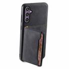 For Samsung Galaxy S23 FE 5G Denior D13 Retro Texture Leather MagSafe Card Bag Phone Case(Black) - 3