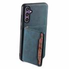 For Samsung Galaxy S23 FE 5G Denior D13 Retro Texture Leather MagSafe Card Bag Phone Case(Blue) - 3