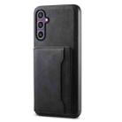 For Samsung Galaxy S24 5G Denior D13 Retro Texture Leather MagSafe Card Bag Phone Case(Black) - 1
