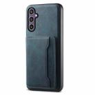 For Samsung Galaxy S24 5G Denior D13 Retro Texture Leather MagSafe Card Bag Phone Case(Blue) - 1