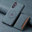 For Samsung Galaxy S24 5G Denior D13 Retro Texture Leather MagSafe Card Bag Phone Case(Blue) - 2