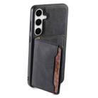 For Samsung Galaxy S24+ 5G Denior D13 Retro Texture Leather MagSafe Card Bag Phone Case(Black) - 3