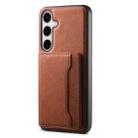 For Samsung Galaxy S24+ 5G Denior D13 Retro Texture Leather MagSafe Card Bag Phone Case(Brown) - 1