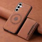 For Samsung Galaxy S24+ 5G Denior D13 Retro Texture Leather MagSafe Card Bag Phone Case(Brown) - 2