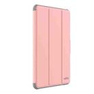 For iPad Pro 13 2024 Mutural PC Hybrid TPU Leather Smart Tablet Case(Pink) - 1