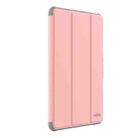 For iPad Air 11 2025 / 2024 Mutural PC Hybrid TPU Leather Smart Tablet Case(Pink) - 1