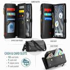 For Google Pixel 7a CaseMe C36 Card Slots Zipper Wallet RFID Anti-theft Leather Phone Case(Black) - 3