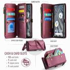 For Google Pixel 7a CaseMe C36 Card Slots Zipper Wallet RFID Anti-theft Leather Phone Case(Purple) - 3