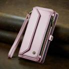 For Google Pixel 7a CaseMe C36 Card Slots Zipper Wallet RFID Anti-theft Leather Phone Case(Pink) - 2