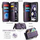 For Google Pixel 8 CaseMe C36 Card Slots Zipper Wallet RFID Anti-theft Leather Phone Case(Purple) - 3