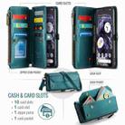 For Google Pixel 8 CaseMe C36 Card Slots Zipper Wallet RFID Anti-theft Leather Phone Case(Blue-green) - 3