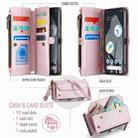 For Google Pixel 8 Pro CaseMe C36 Card Slots Zipper Wallet RFID Anti-theft Leather Phone Case(Pink) - 3