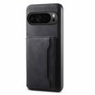For Google Pixel 9 Pro Denior D13 Retro Texture Leather MagSafe Card Bag Phone Case(Black) - 1