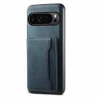 For Google Pixel 9 Pro Denior D13 Retro Texture Leather MagSafe Card Bag Phone Case(Blue) - 1