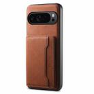 For Google Pixel 9 Pro Denior D13 Retro Texture Leather MagSafe Card Bag Phone Case(Brown) - 1