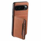 For Google Pixel 9 Pro Denior D13 Retro Texture Leather MagSafe Card Bag Phone Case(Brown) - 3