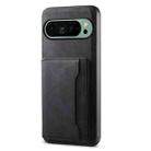 For Google Pixel 9 Denior D13 Retro Texture Leather MagSafe Card Bag Phone Case(Black) - 1