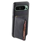 For Google Pixel 9 Denior D13 Retro Texture Leather MagSafe Card Bag Phone Case(Black) - 3