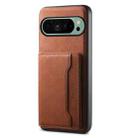 For Google Pixel 9 Denior D13 Retro Texture Leather MagSafe Card Bag Phone Case(Brown) - 1