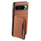 For Google Pixel 9 Denior D13 Retro Texture Leather MagSafe Card Bag Phone Case(Brown) - 3