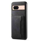 For Google Pixel 8a Denior D13 Retro Texture Leather MagSafe Card Bag Phone Case(Black) - 1