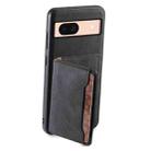 For Google Pixel 8a Denior D13 Retro Texture Leather MagSafe Card Bag Phone Case(Black) - 3