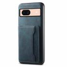 For Google Pixel 8a Denior D13 Retro Texture Leather MagSafe Card Bag Phone Case(Blue) - 1