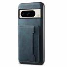 For Google Pixel 8 Pro Denior D13 Retro Texture Leather MagSafe Card Bag Phone Case(Blue) - 1