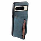 For Google Pixel 8 Pro Denior D13 Retro Texture Leather MagSafe Card Bag Phone Case(Blue) - 3