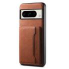 For Google Pixel 8 Pro Denior D13 Retro Texture Leather MagSafe Card Bag Phone Case(Brown) - 1