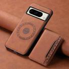 For Google Pixel 8 Pro Denior D13 Retro Texture Leather MagSafe Card Bag Phone Case(Brown) - 2