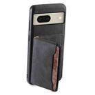 For Google Pixel 8 Denior D13 Retro Texture Leather MagSafe Card Bag Phone Case(Black) - 3