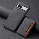 For Google Pixel 7a Denior D13 Retro Texture Leather MagSafe Card Bag Phone Case(Black) - 2