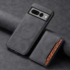 For Google Pixel 7 Pro 5G Denior D13 Retro Texture Leather MagSafe Card Bag Phone Case(Black) - 2