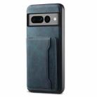 For Google Pixel 7 Pro 5G Denior D13 Retro Texture Leather MagSafe Card Bag Phone Case(Blue) - 1