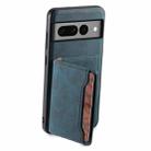 For Google Pixel 7 Pro 5G Denior D13 Retro Texture Leather MagSafe Card Bag Phone Case(Blue) - 3