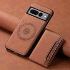 For Google Pixel 7 Pro 5G Denior D13 Retro Texture Leather MagSafe Card Bag Phone Case(Brown) - 2