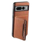 For Google Pixel 7 Pro 5G Denior D13 Retro Texture Leather MagSafe Card Bag Phone Case(Brown) - 3