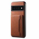For Google Pixel 6 Pro Denior D13 Retro Texture Leather MagSafe Card Bag Phone Case(Brown) - 1