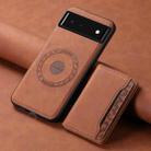 For Google Pixel 6 Denior D13 Retro Texture Leather MagSafe Card Bag Phone Case(Brown) - 2