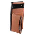 For Google Pixel 6 Denior D13 Retro Texture Leather MagSafe Card Bag Phone Case(Brown) - 3