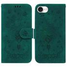 For iPhone SE 2024 Butterfly Rose Embossed Leather Phone Case(Green) - 1