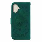 For iPhone 16 Butterfly Rose Embossed Leather Phone Case(Green) - 3