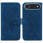For iPhone 17 Air Butterfly Rose Embossed Leather Phone Case(Blue) - 1