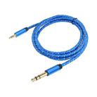 3662-3662BK 3.5mm Male to 6.35mm Male Stereo Amplifier Audio Cable, Length:1m(Blue) - 2