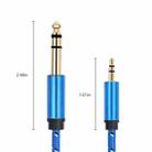 3662-3662BK 3.5mm Male to 6.35mm Male Stereo Amplifier Audio Cable, Length:1m(Blue) - 3