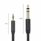 3662-3662BK 3.5mm Male to 6.35mm Male Stereo Amplifier Audio Cable, Length:1m(Black) - 3