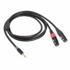 TC195BUXK107RE 3.5mm Male to Dual XLR 3pin Female Audio Cable, Length:1m(Black) - 2