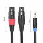 TC195BUXK107RE 3.5mm Male to Dual XLR 3pin Female Audio Cable, Length:1m(Black) - 3